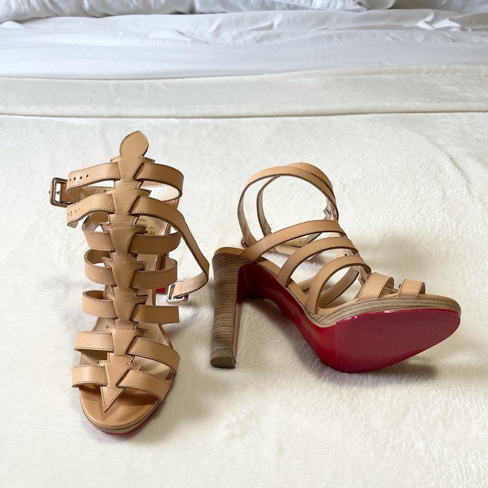 Christian Louboutin Nude Strappy Sandal